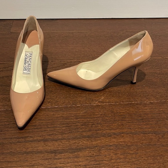 Pancaldi for Diane B Women’s Patent Nude Pumps Size 40/10 - Picture 1 of 7
